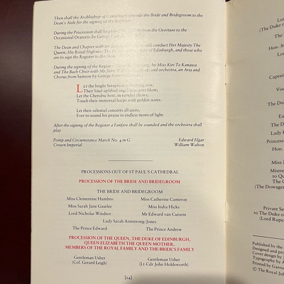 Wedding of Charles and Diana - Souvenir Program - Picture 5 of 6